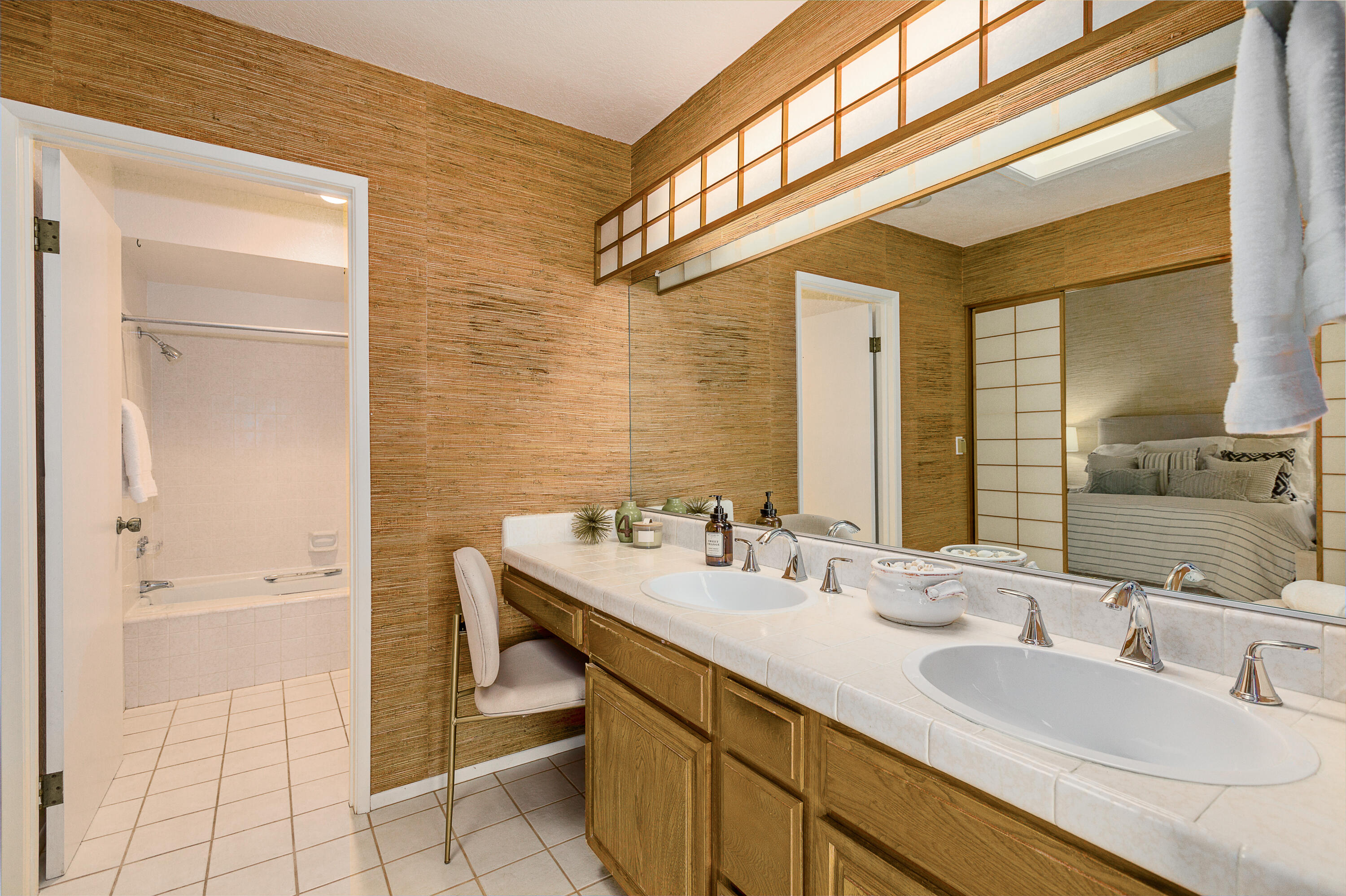 1532 Manitou Road Santa Barbara, CA 93105 - Photo 12 of 20 a bathroom with a sink and a mirror