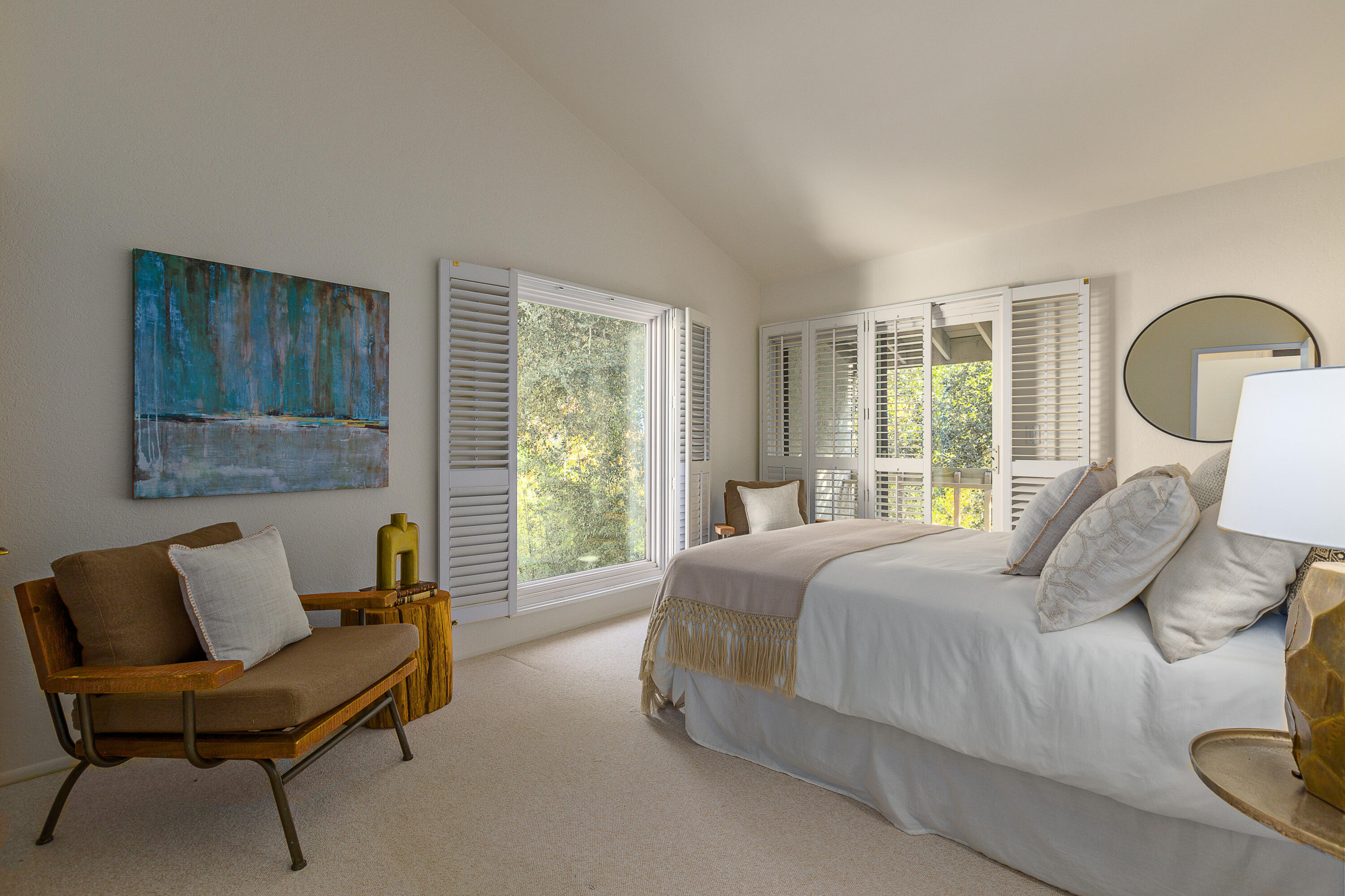 1532 Manitou Road Santa Barbara, CA 93105 - Photo 10 of 20 a bedroom with a bed and a large window