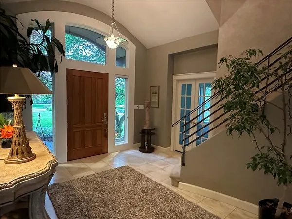 a view of a entryway of a house