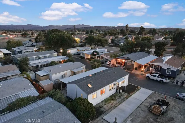 an aerial view of a houses