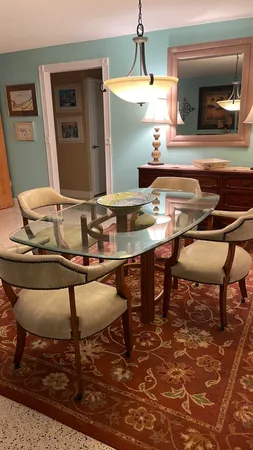 a workspace with furniture