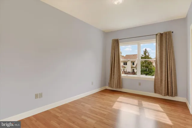 an empty room with a window