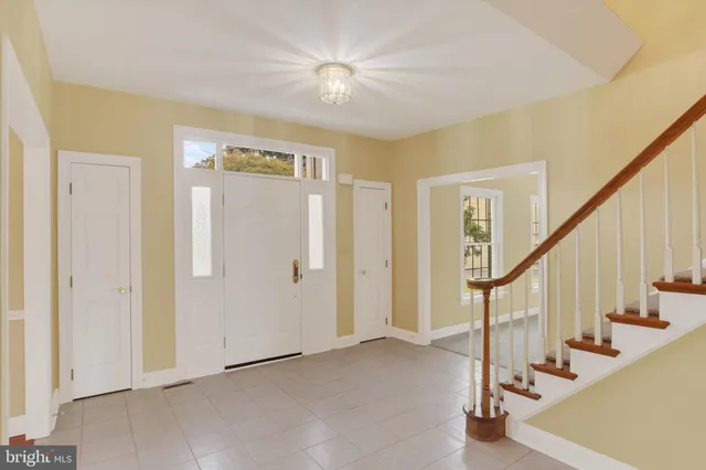 a view of an entryway with staircase