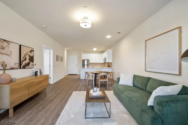 a living room with furniture and a couch