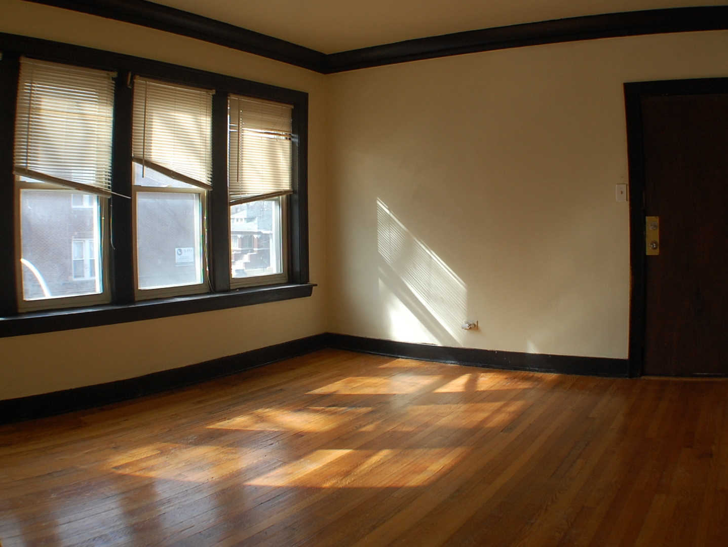 7757 South Paulina Street Chicago, IL 60620 - Photo 9 of 17 a view of an empty room with wooden floor and a window