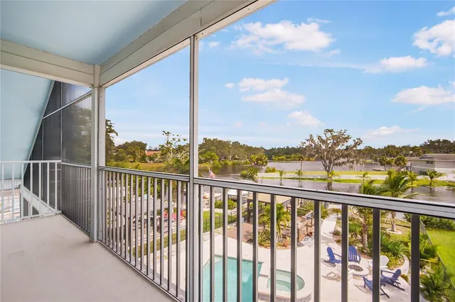 a view of a city skyline from a balcony
