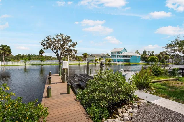 a lake view with a garden view