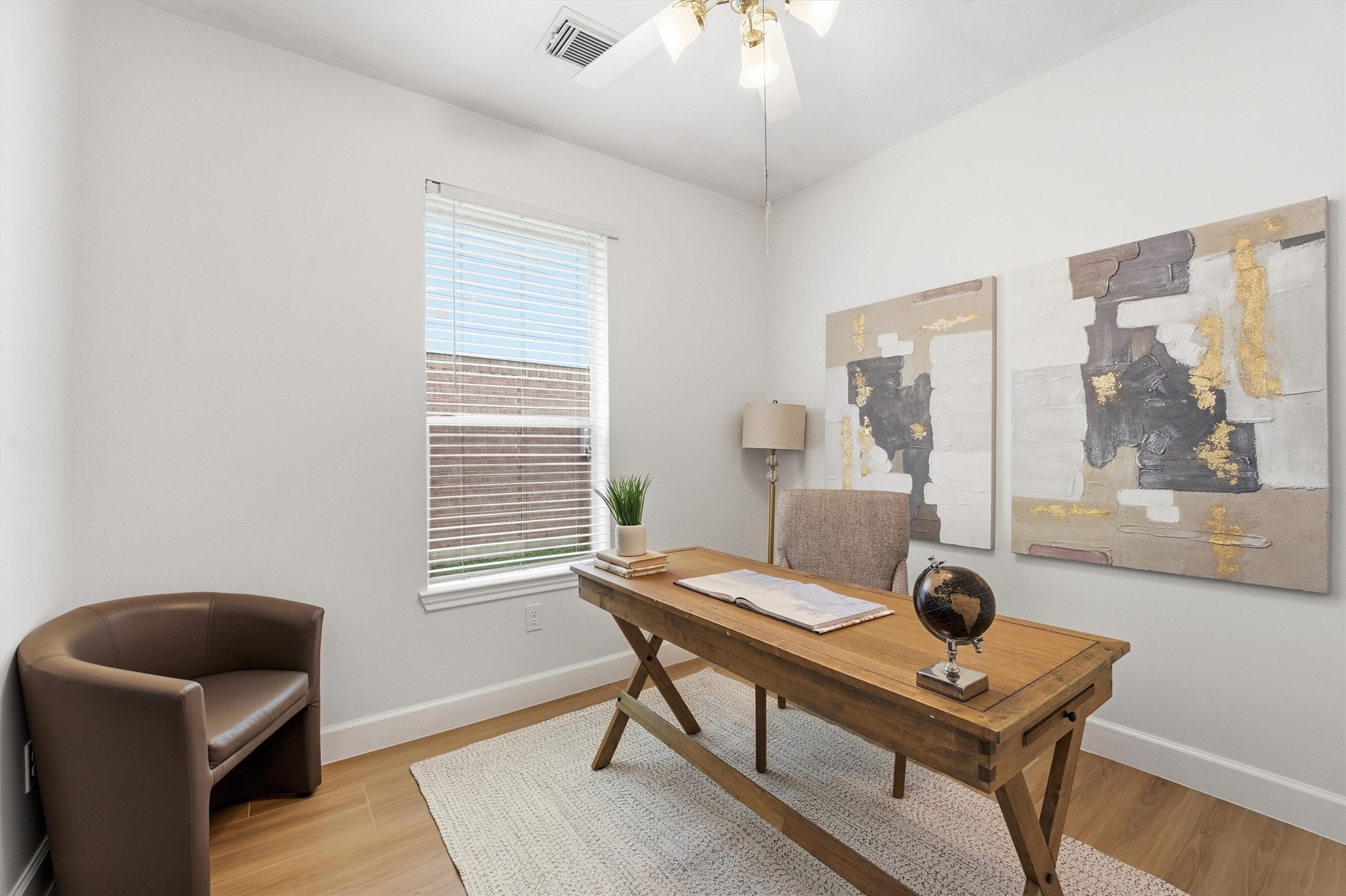 20507 Delta Wood Trail Humble, TX 77346 - Photo 13 of 28 a view of a workspace with furniture and a window