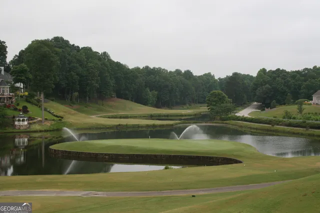 a view of a water view with a forest