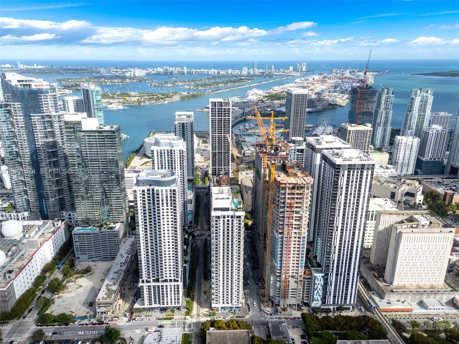 11 Northeast 6th Street, Unit 2808 Miami, FL 33132 - Photo 45 of 57 a view of a city with tall buildings