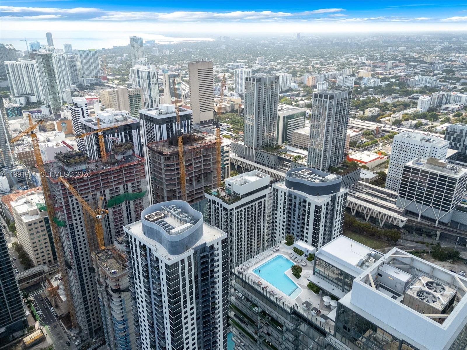 11 Northeast 6th Street, Unit 2808 Miami, FL 33132 - Photo 49 of 57 a view of a city with tall buildings