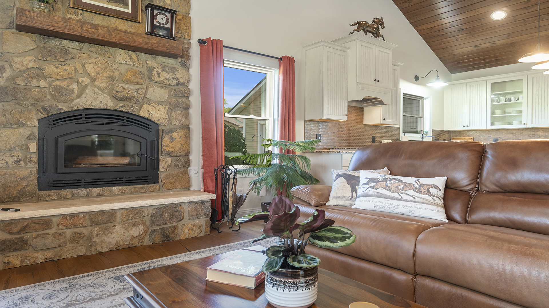 5465 West Penn Corner Road Oregon, IL 61061 - Photo 29 of 56 a living room with furniture a fireplace and a fireplace
