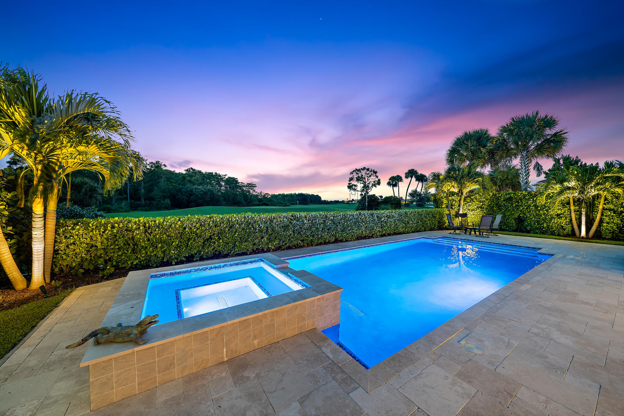 129 Sonata Drive Jupiter, FL 33478 - Photo 48 of 64 pool overlooks golf course
