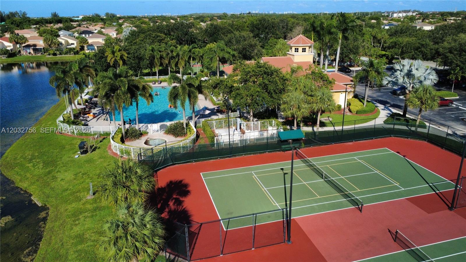 4331 Southwest 124th Way Miramar, FL 33027 - Photo 34 of 40 an aerial view of a tennis ground and tennis court