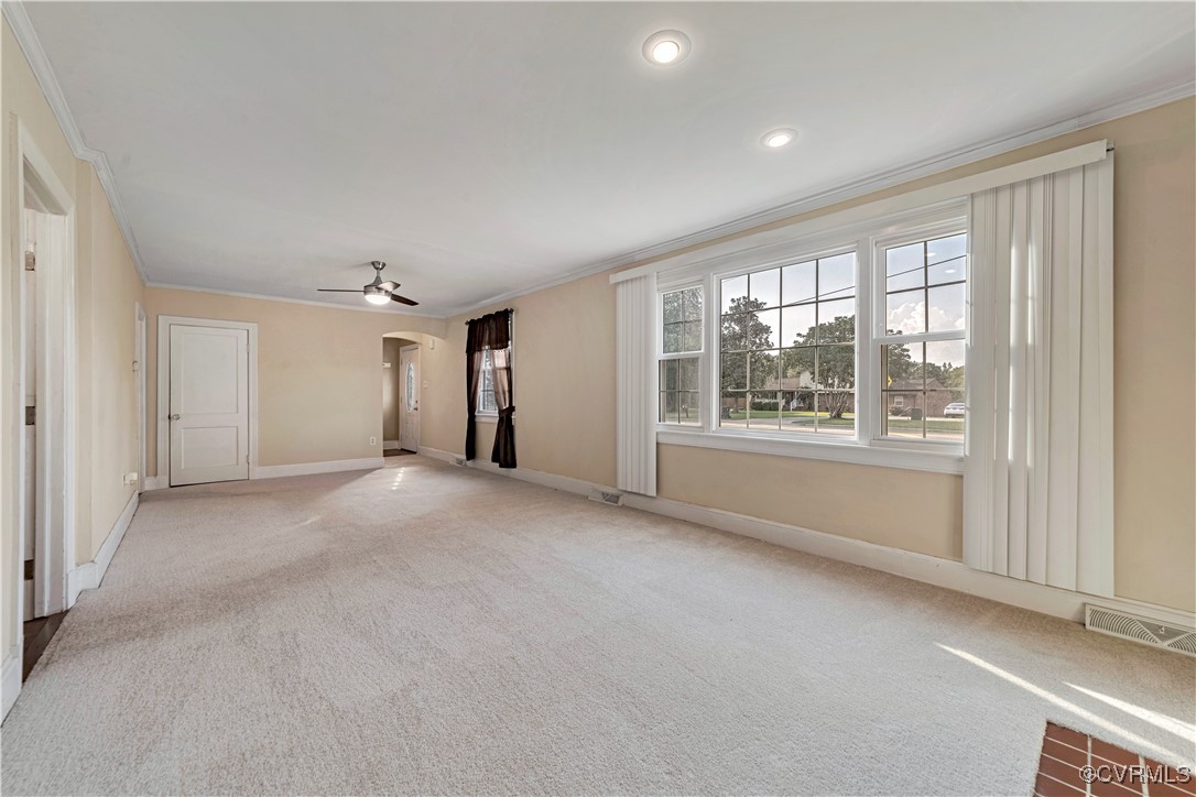 4305 Lakeview Road Petersburg, VA 23803 - Photo 12 of 45 Unfurnished Family room featuring crown molding, l