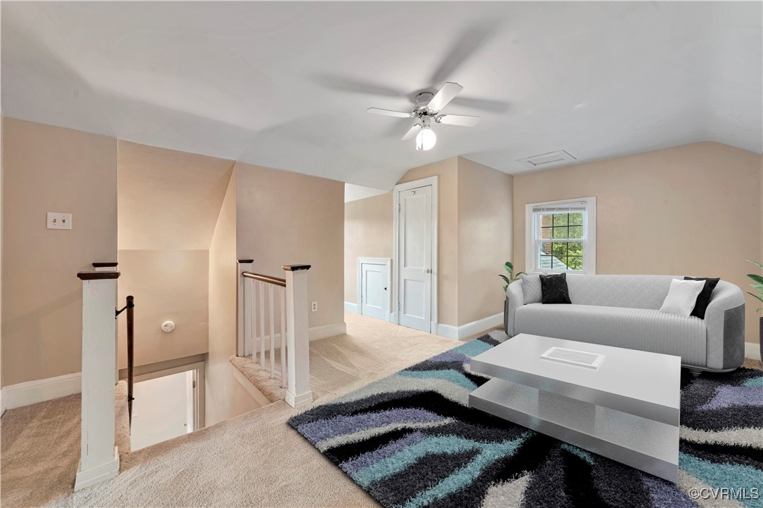 4305 Lakeview Road Petersburg, VA 23803 - Photo 25 of 45 Carpeted loft room with a ceiling fan