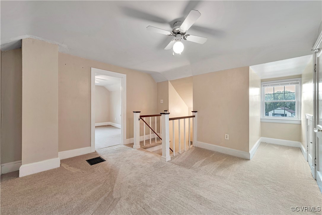 4305 Lakeview Road Petersburg, VA 23803 - Photo 26 of 45 Loft featuring light colored carpet, a ceiling fan
