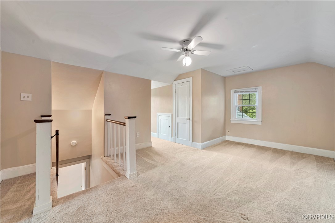 4305 Lakeview Road Petersburg, VA 23803 - Photo 27 of 45 Loft featuring vaulted ceiling, carpet, and ceilin