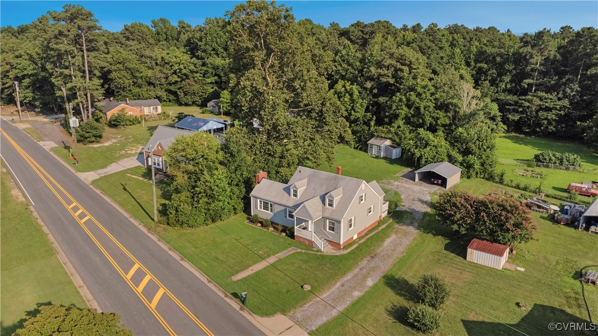 4305 Lakeview Road Petersburg, VA 23803 - Photo 6 of 45 Aerial view of the home and wooded area to side a