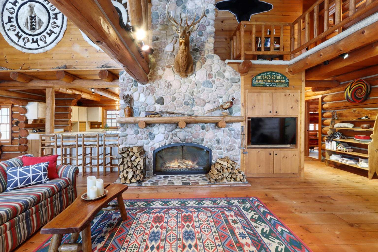 4901 Maple Road East Troy, WI 53120 - Photo 12 of 34 a living room with furniture and a fireplace