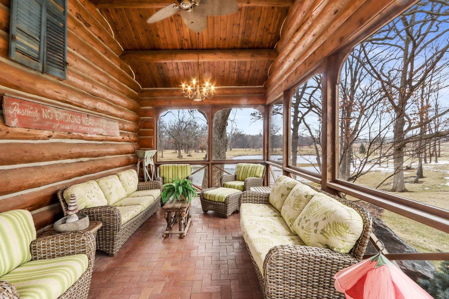 4901 Maple Road East Troy, WI 53120 - Photo 13 of 34 a balcony with furniture and a couch