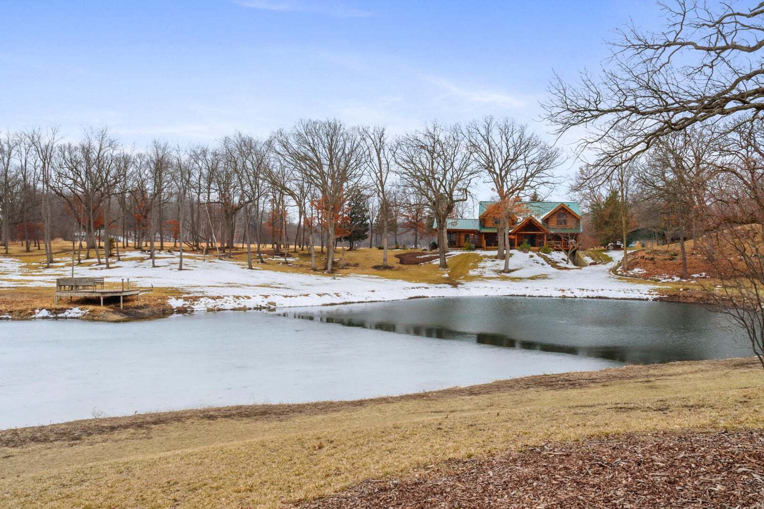 4901 Maple Road East Troy, WI 53120 - Photo 34 of 34 a view of swimming pool with yard and lake view in back