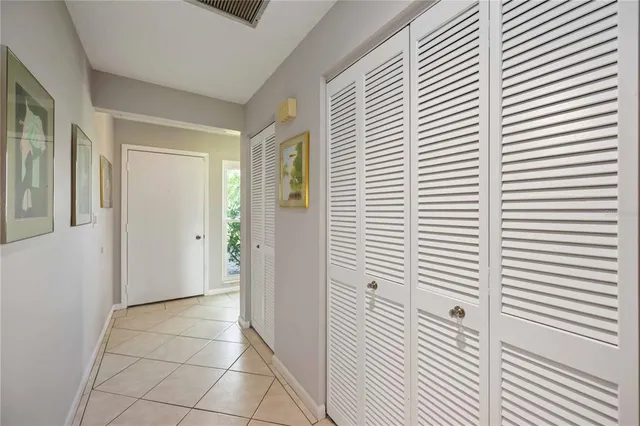 a view of a room with a window