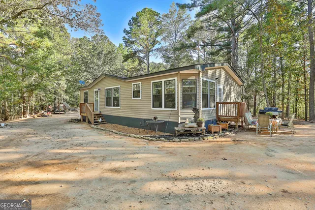 a view of a house with a patio