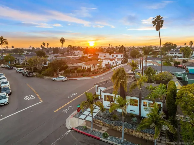a front view of a building with street