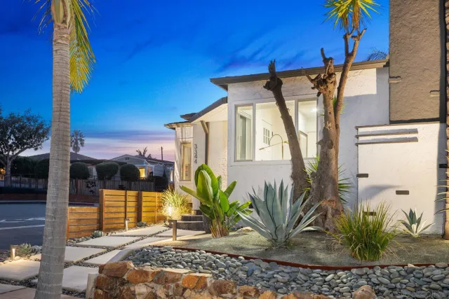a view of a house with a outdoor space