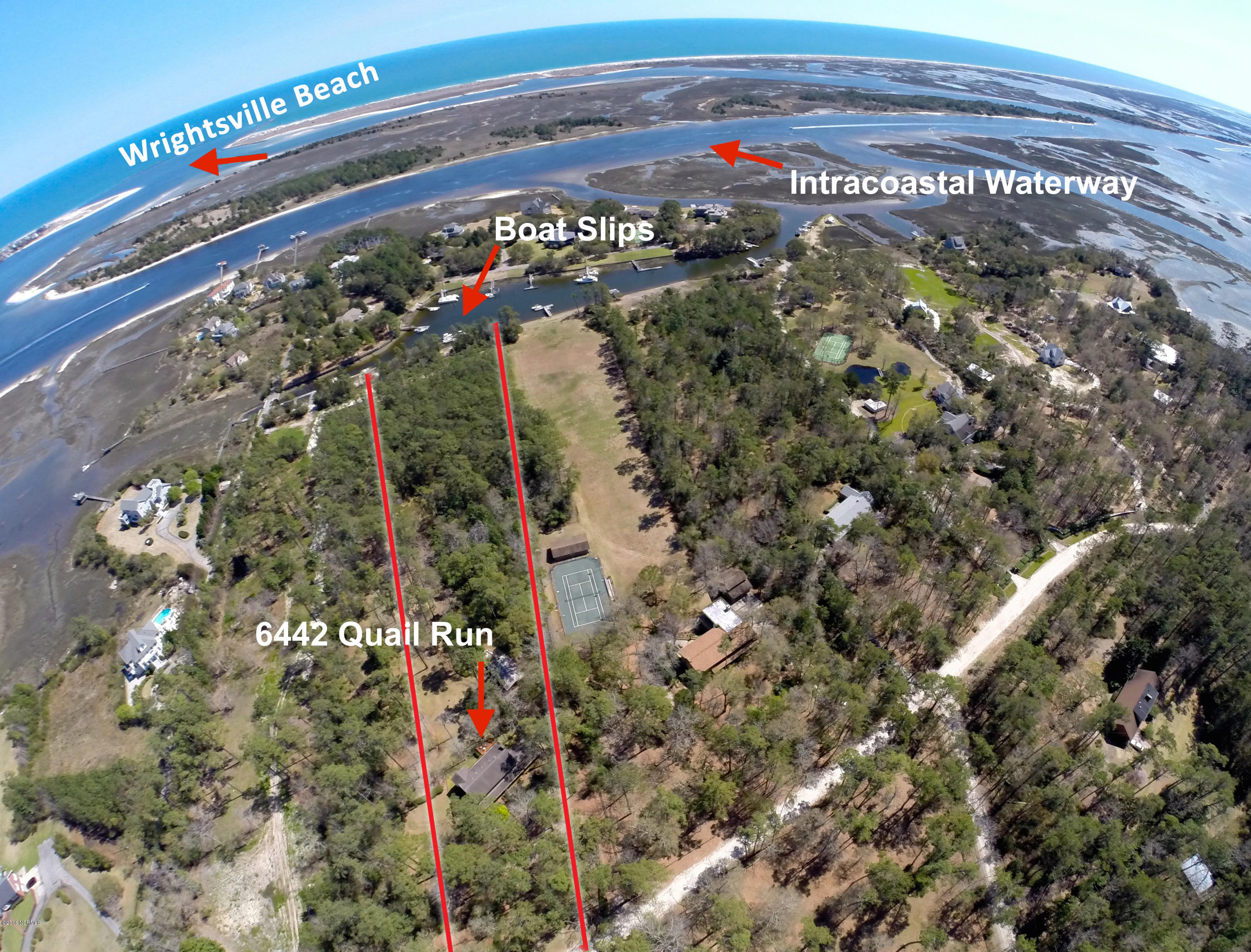 6442 Quail Run Road Wilmington, NC 28409 - Photo 2 of 36 MarkedAerial