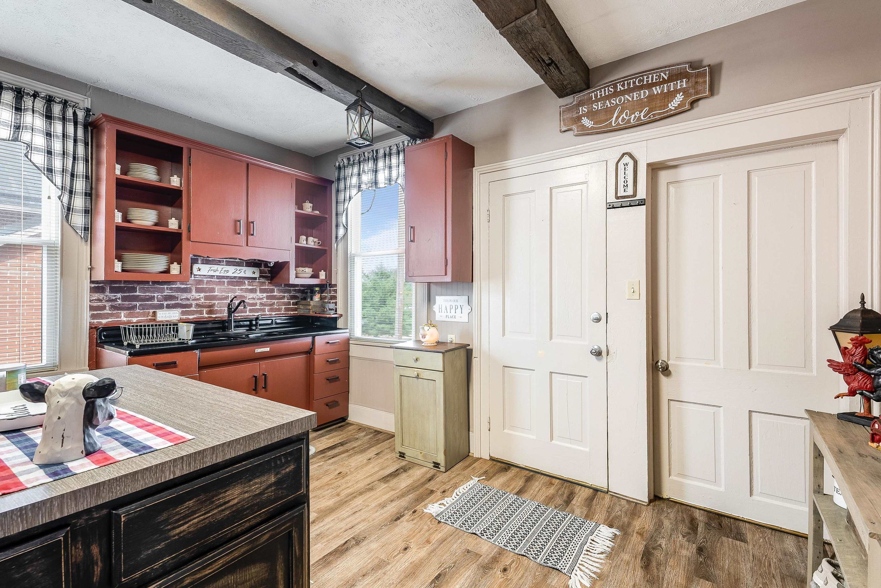 76 Main Street Greenville, VA 24440 - Photo 11 of 50 a kitchen with stainless steel appliances granite countertop a stove and a refrigerator