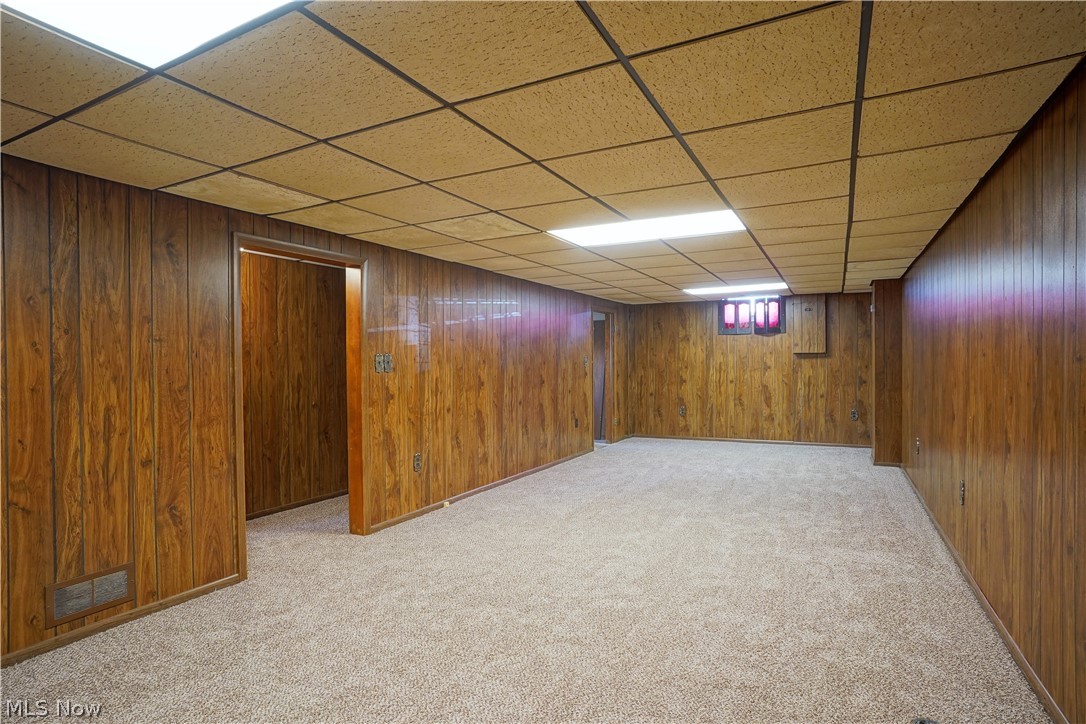 3225 Darrow Road Stow, OH 44224 - Photo 31 of 33 another view of large rec room in basement with new carpet installed by Lowes on 12/9/2020