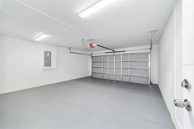 a view of a room with storage