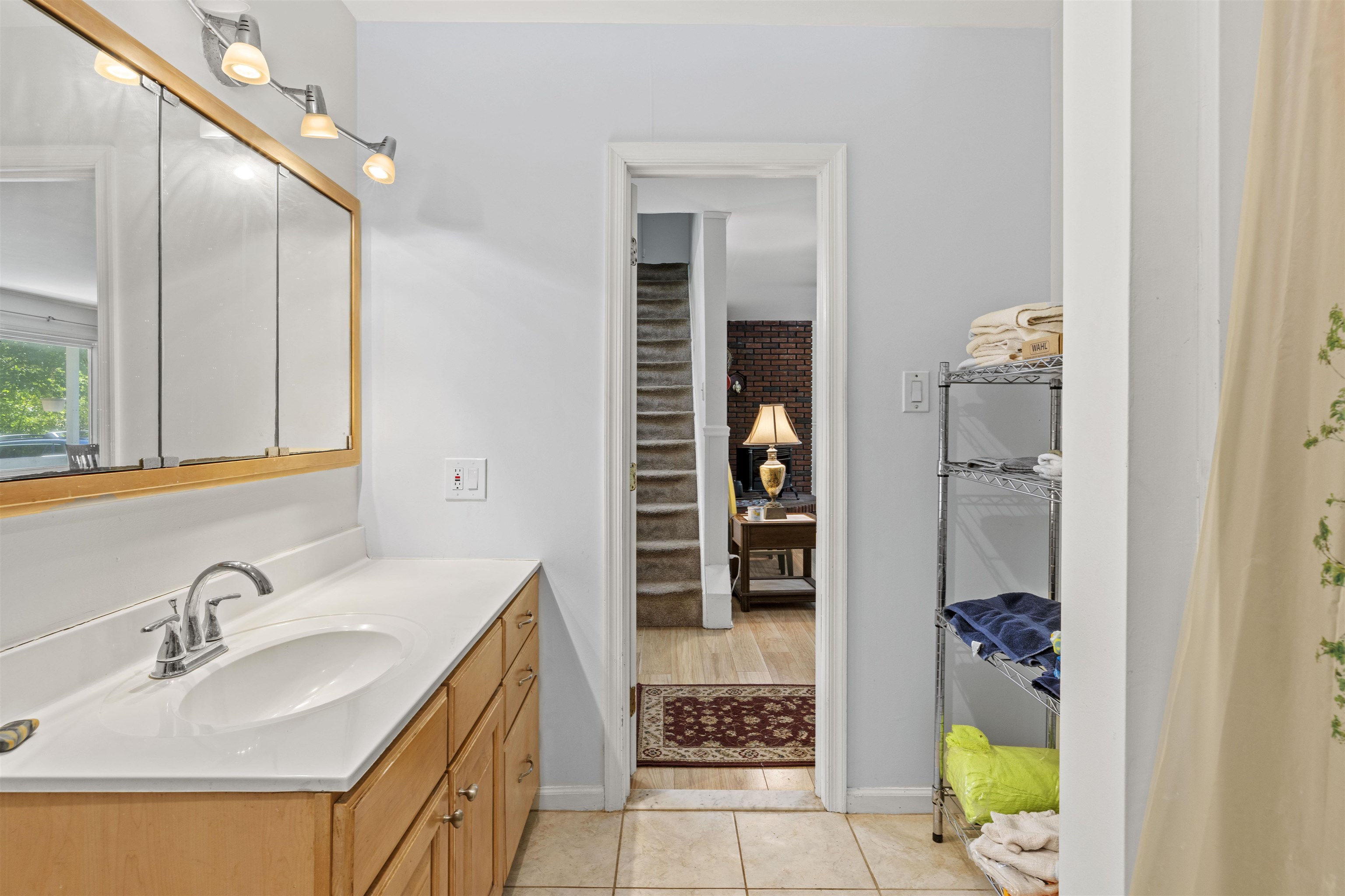 271 Hands Mill Road Belleplain, NJ 08270 - Photo 21 of 50 a bathroom with a sink and a mirror