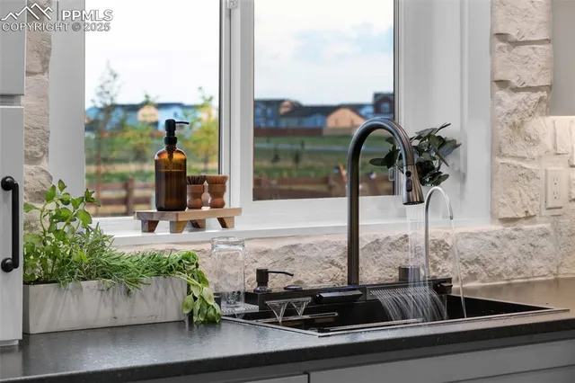 a view of a bathtub in a bathroom