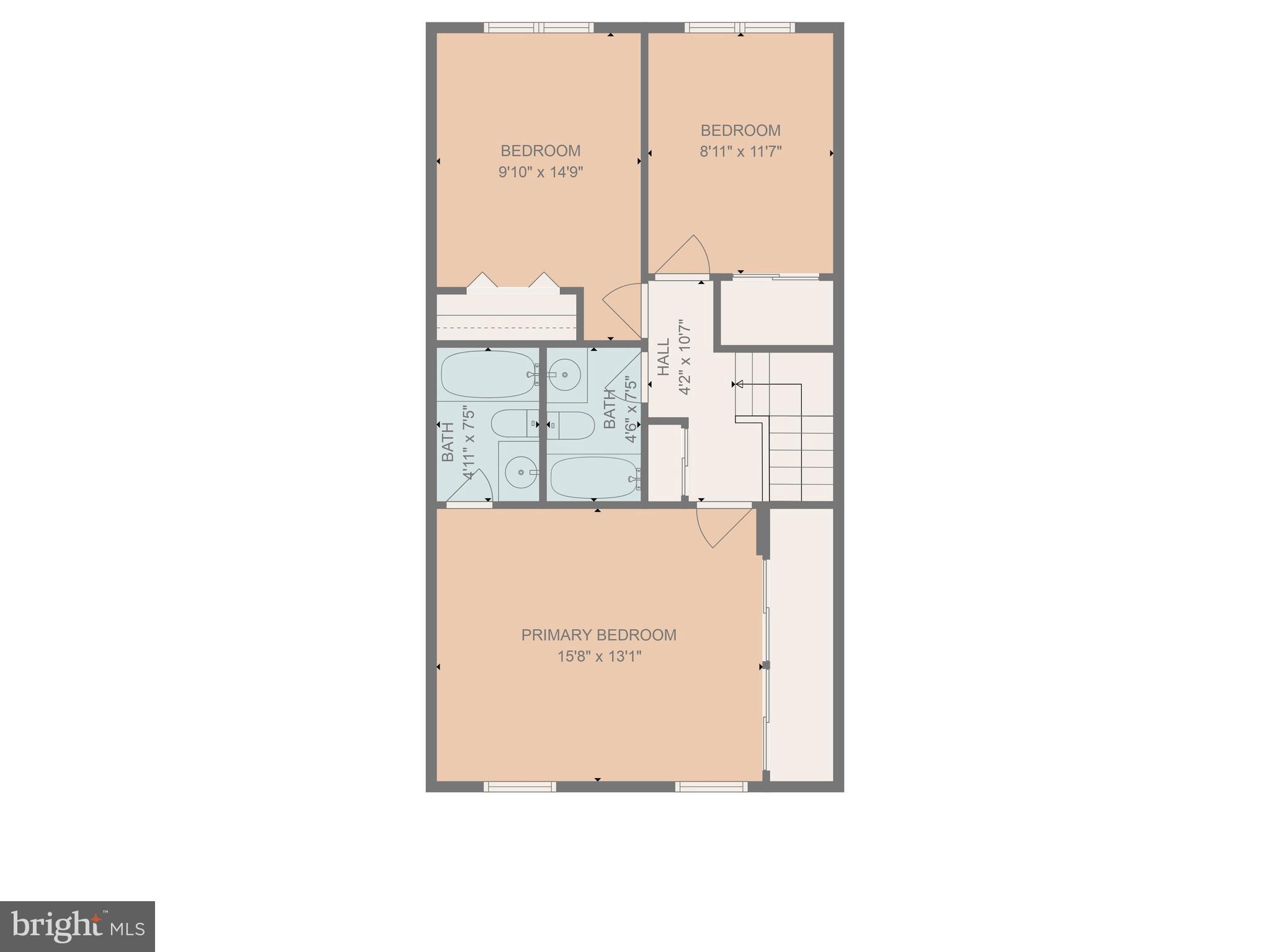 14 Englefield Square Owings Mills, MD 21117 - Photo 30 of 32 Floor Plan: Second Level