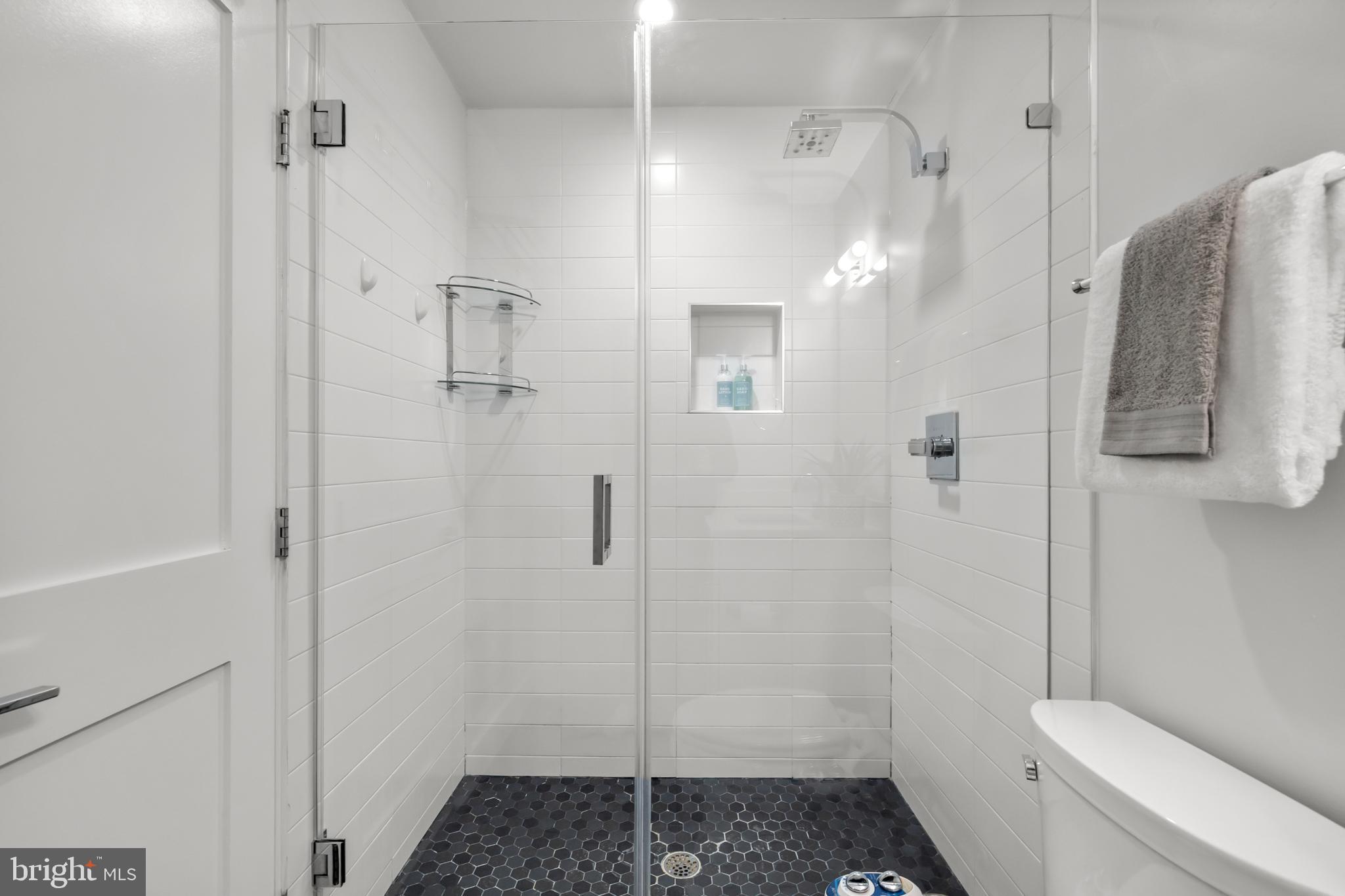 1627 Holbrook Street Northeast, Unit 2 Washington, DC 20002 - Photo 15 of 24 a bathroom with a shower and toilet