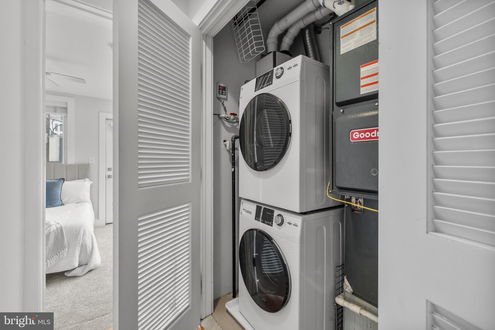 1627 Holbrook Street Northeast, Unit 2 Washington, DC 20002 - Photo 19 of 24 a utility room with dryer and washer