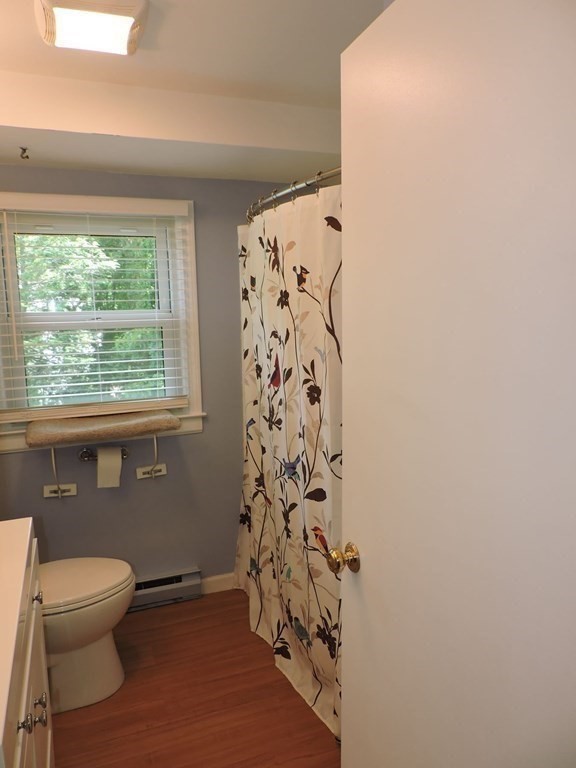 2 Hall Road Webster, MA 01570 - Photo 32 of 42 a bathroom with a toilet and a shower curtain