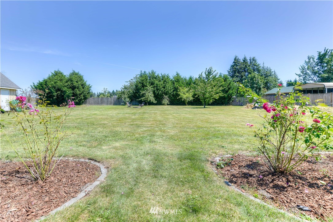 8422 180th Way Southwest Rochester, WA 98579 - Photo 34 of 34 a view of a garden with a tree in the background