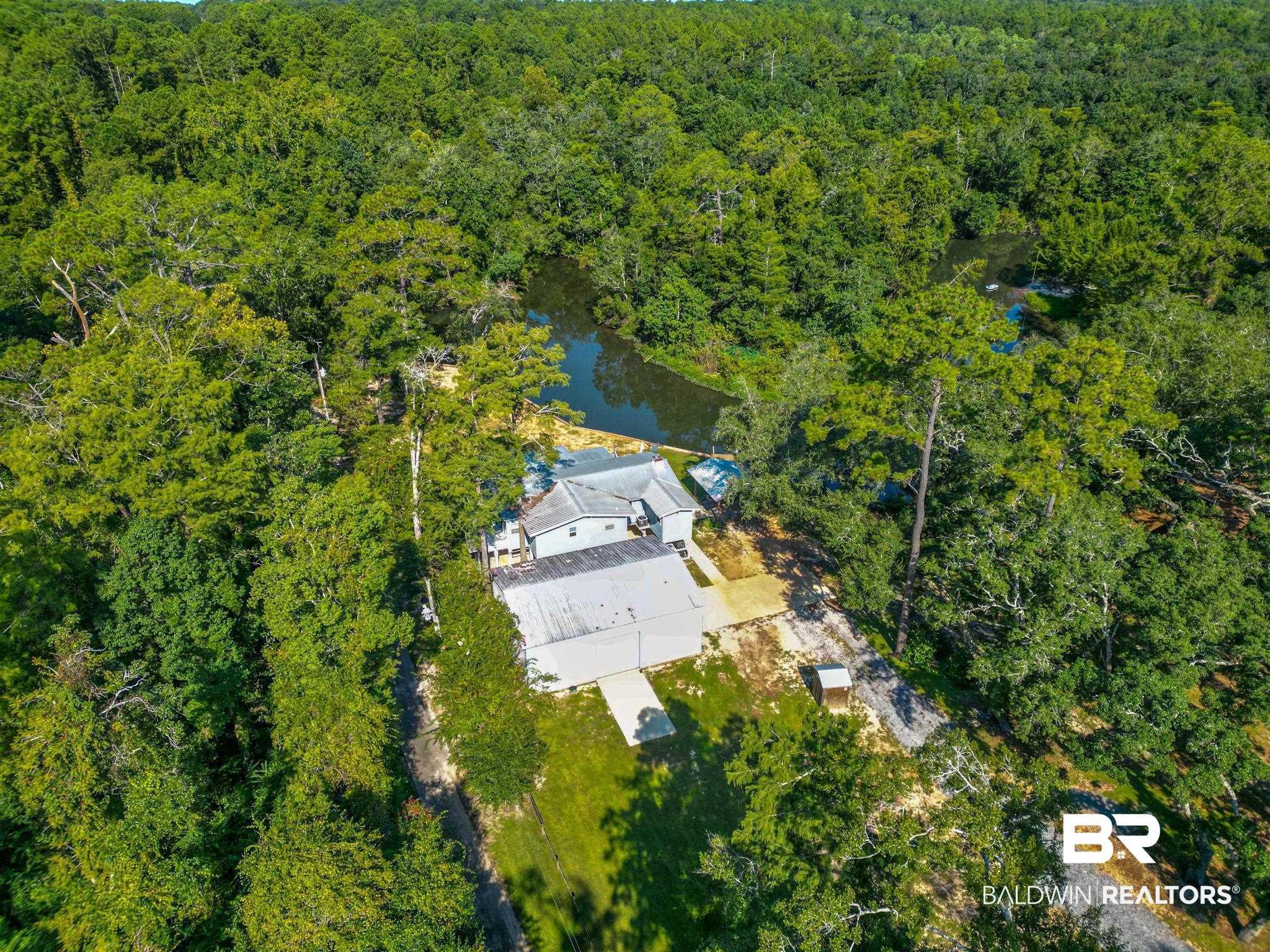 12855 Woodhaven Dairy Road West Silverhill, AL 36576 - Photo 26 of 27 Aerial view of property and surrounding area