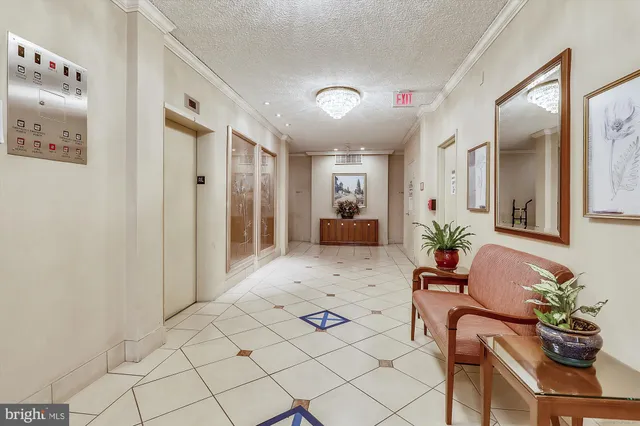 a view of parking garage with cars