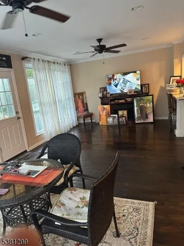 a workspace with furniture and window