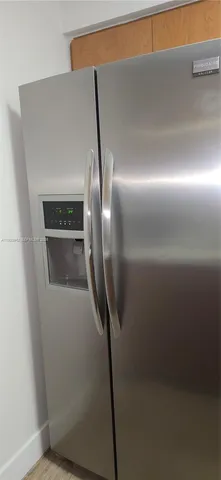 a close view of refrigerator in kitchen