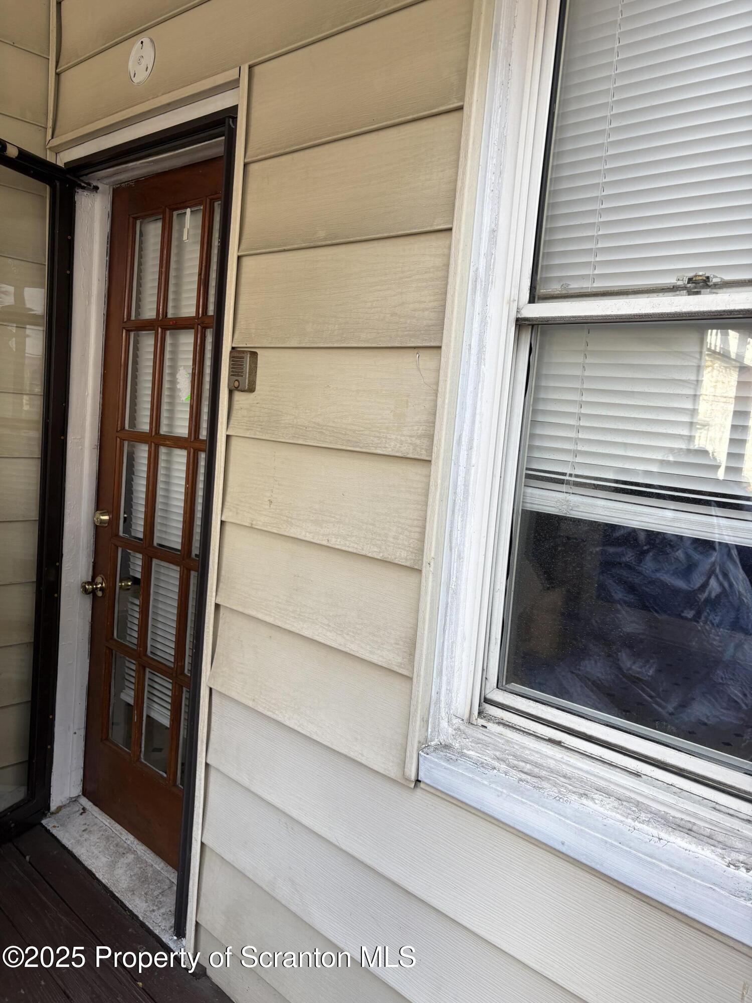 a view of front door