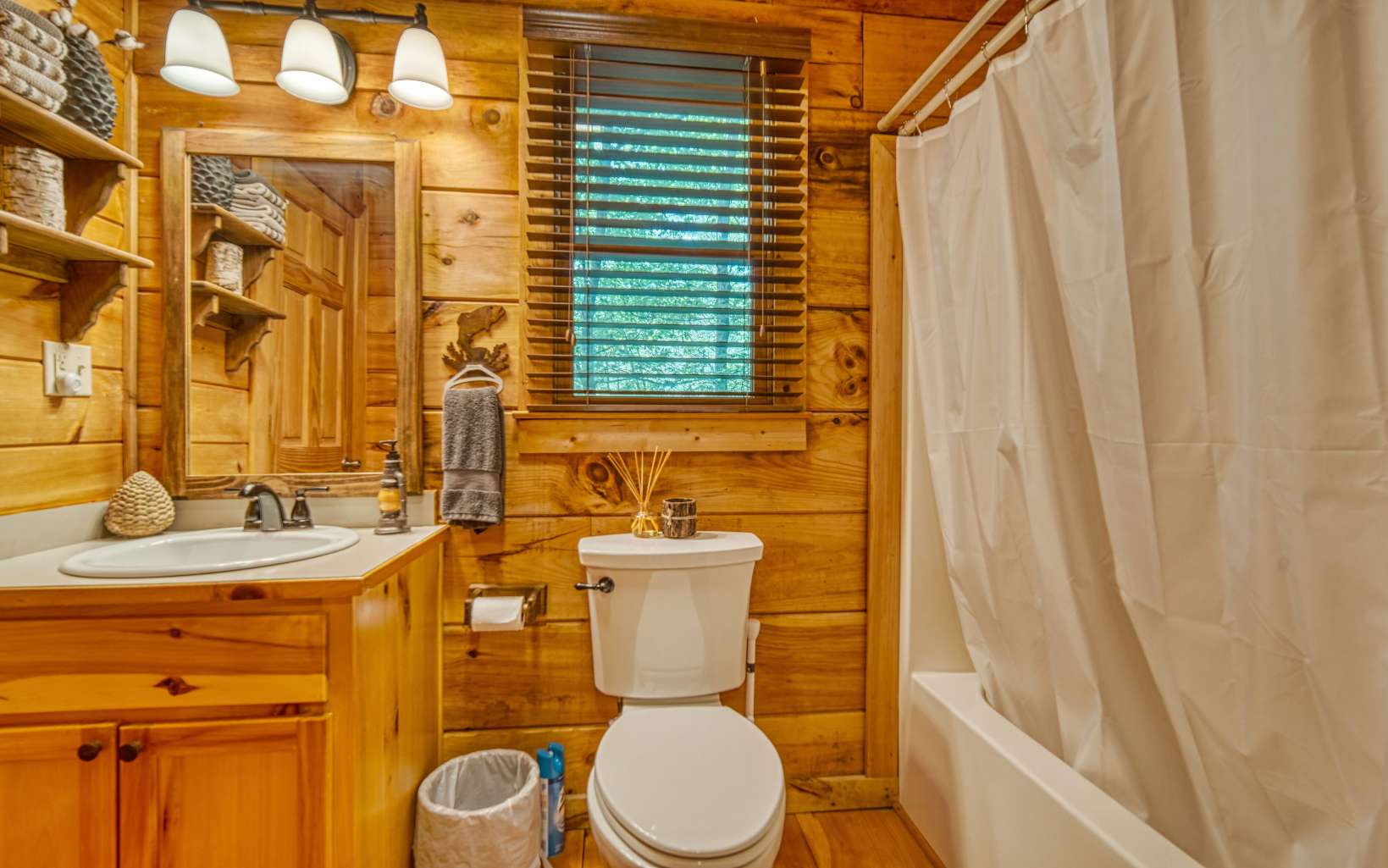 206 Mountain View Road Cherry Log, GA 30522 - Photo 26 of 49 a bathroom with a sink a toilet and a mirror