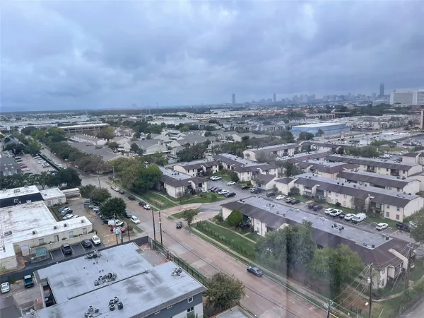 an aerial view of a city