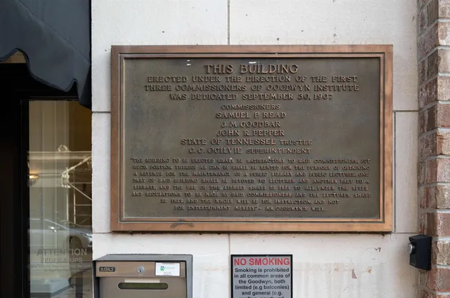 a front view of a building