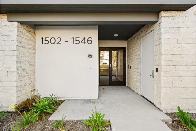 a view of a wooden door